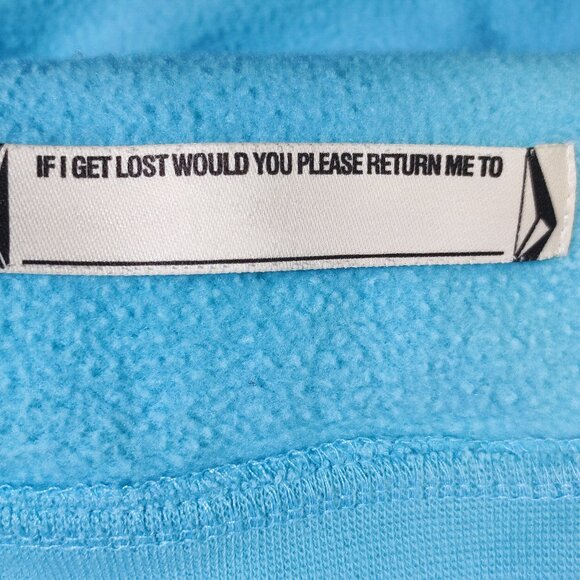 Volcom Fuzzy Full Fleece boys size L light blue with stripes - Picture 8 of 11